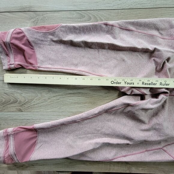 Calia Womens Heathered Pink Cropped Leggings With Mesh Accents Pocket 1X - Picture 8 of 10